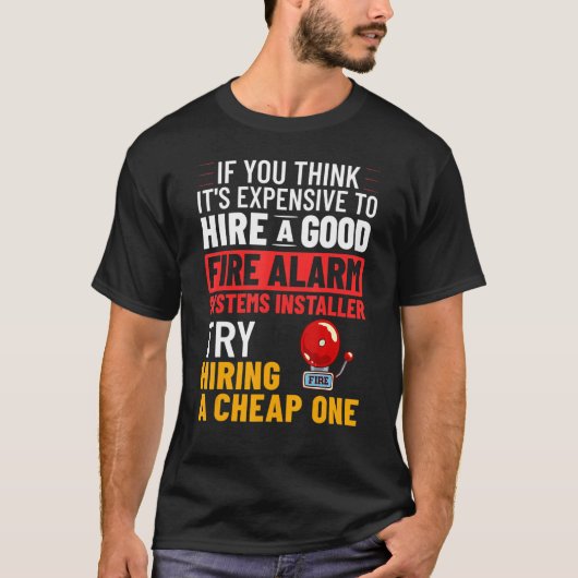 火災報知器インストーラシステム技術者の家の設計 Tシャツ (正面)