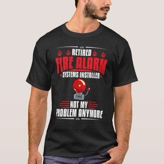 火災報知器インストーラシステム技術者の家の設計 Tシャツ (正面)