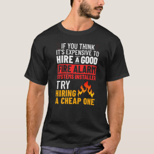 火災報知器インストーラシステム技術者の家の設計 Tシャツ