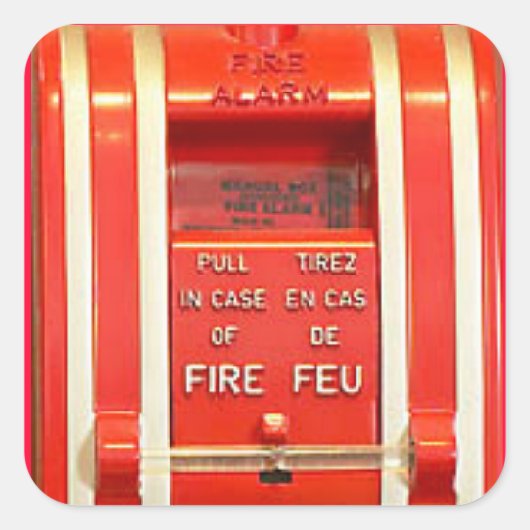 火災報知器シール スクエアシール (正面)