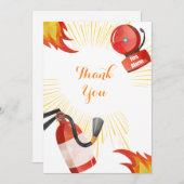 火災報知誕生日サンキューカード 招待状 (正面/裏面)