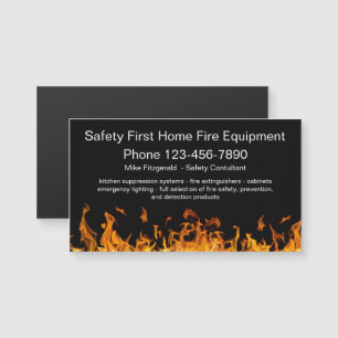 火災安全機器テーマ名刺磁石