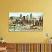 火災後の廃墟の事業部 キャンバスプリント (インサイチュ (リビング))