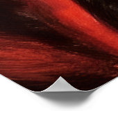 火災抽象芸術火炎レッド金ゴールドアートポスター ポスター (角)