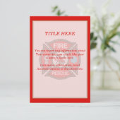 火災救助EMTの結婚挿入カード エンクロージャーカード (スタンド正面)