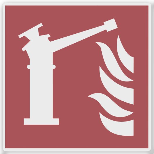 火災監視安全標識 シール (正面)