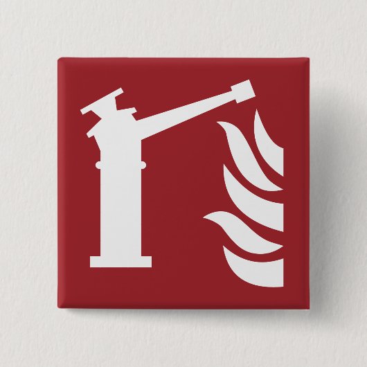 火災監視安全標識 缶バッジ (正面)