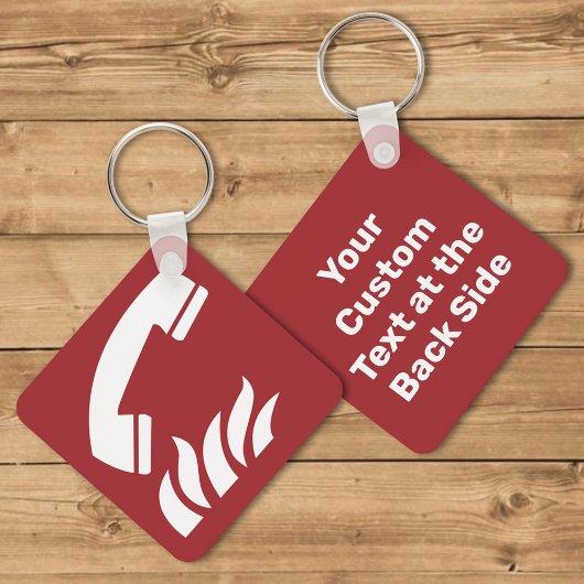 火災緊急電話の安全標識 キーホルダー