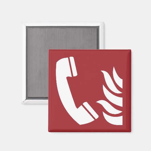 火災緊急電話の安全標識 マグネット (正面/裏面)