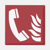 火災緊急電話の安全標識 マグネット (正面)