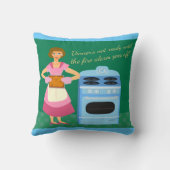 火災警報の夕食の時間の主婦スナーク クッション (裏面)