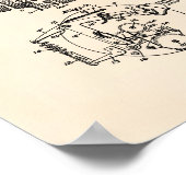 火災警報システム1954特許芸術 – オールドピーパー ポスター (角)