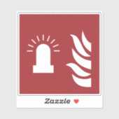 火災警報灯の点灯安全標識 シール (シート)