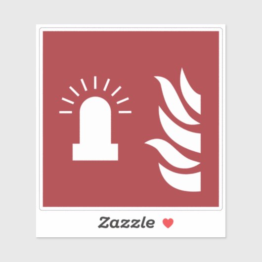 火災警報灯の点灯安全標識 シール (シート)