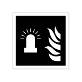 火災警報灯の点灯安全標識 ラバースタンプ (インプリント)