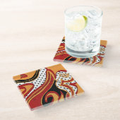 火災 ガラスコースター (アングル)