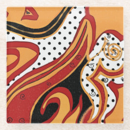 火災 ガラスコースター