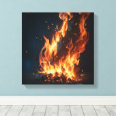 火災 キャンバスプリント (インサイチュ (ウッドフロア))