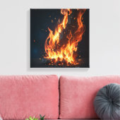 火災 キャンバスプリント (インサイチュ (リビング))