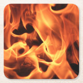 火災 スクエアペーパーコースター (正面)