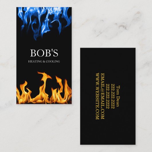 火災・氷暖房・空調 名刺 (正面/裏面)