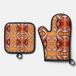 火災 鍋つかみ&鍋敷きセット