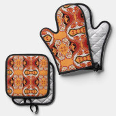 火災 鍋つかみ&鍋敷きセット (正面/裏面)