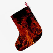 火炎と火災のストッキング ラージクリスマスストッキング (裏面 (吊り時))