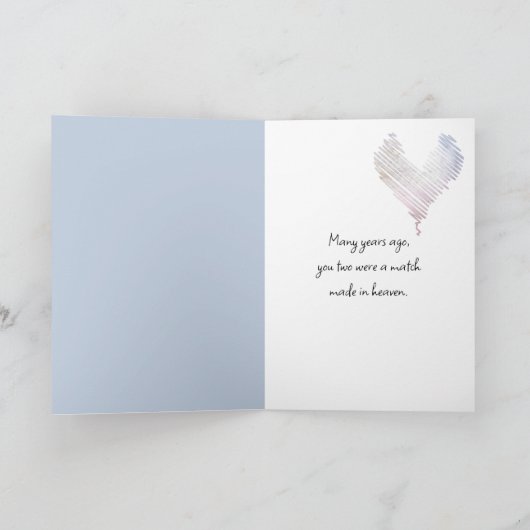 火炎と記念日のマッチ カード (内部)