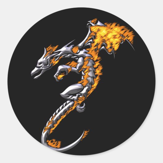 火炎のクロムドラゴン ラウンドシール (正面)