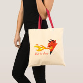 火炎の悪魔の頭"ホットto shop" トートバッグ (正面(商品))
