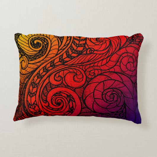 火炎の流れアクセント枕 アクセントクッション (裏面)