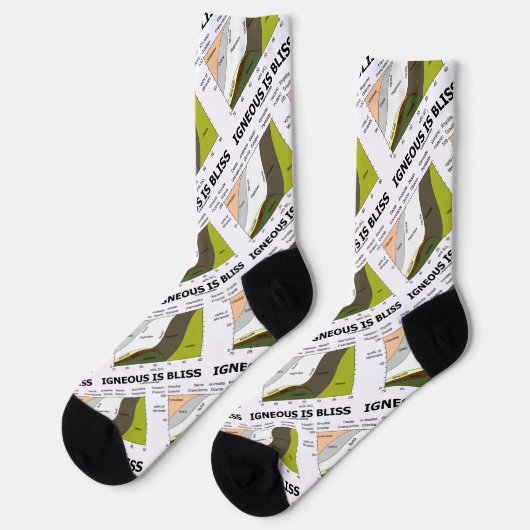 火炎は至福シリカ含有地質学ユーモア ソックス (左)