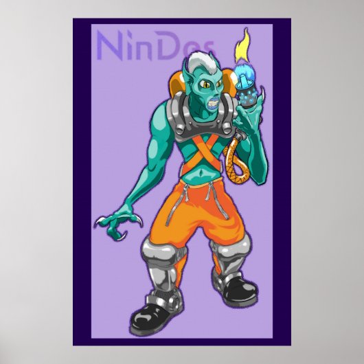 火炎を装備したサブ生物 ポスター (正面)