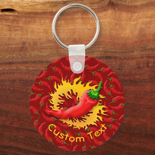 火炎キーチェーン付きコショウ キーホルダー (正面)