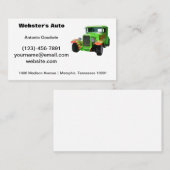 火炎クラシック名刺つきグリーン自動車 名刺 (正面/裏面)