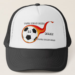 火炎サッカーボール キャップ