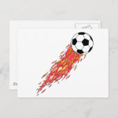 火炎サッカーボール ポストカード (正面/裏面)