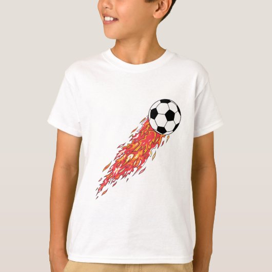 火炎サッカーボール Tシャツ (正面)