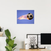 火炎サッカー ポスター (ホームオフィス)