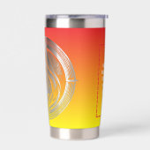 火炎サークルロゴ負の宇宙火 保温保冷タンブラー (左面)