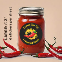 火炎ステッカー付きコショウ