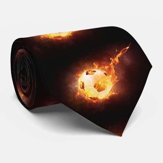 火炎ネクタイ付きサッカーボール ネクタイ (ロール)