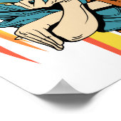 火炎ファイアスカル芸者プリント ポスター (角)