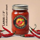 火炎ラベルつきコショウ ラウンドシール