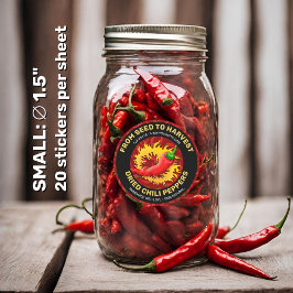 火炎ラベルつきコショウ ラウンドシール