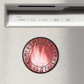 火炎ルーン赤[00.]空白の磁石 マグネット (インサイチュ (食洗機))