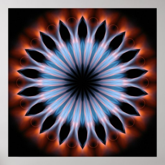 火炎万華鏡のように千変万化するパターン ポスター (正面)
