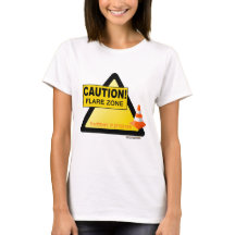 火炎信号の地帯のオレンジ円錐形のTシャツ