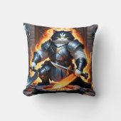 火炎天下での戦闘に備えた装甲猫 クッション (正面)
